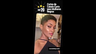 Cortes de cabelo curto para mulheres negras  TOP20 cortes de cabelo crespoShorts [upl. by Nohsyt]