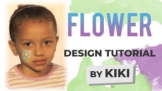 Flower Face Paint Tutorial [upl. by Eimmij45]