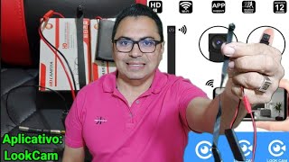 O método mais fácil de configurar Mini câmera espiã Fita com Rabicho APP LookCam [upl. by Fairlie987]