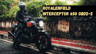 ROYAL ENFIELD INTERCEPTOR 650 OBD2 REVIEW IN MALAYALAM  EXHAUST SOUND  KOCHIMACHAN [upl. by Nebra]