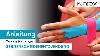 Tapen bei einer Sehnenscheidenentzündung im Unterarm  Kintex® Anleitung zum Kinesiologie Tapen [upl. by Cristiona]