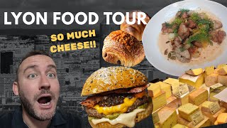 LYON Food Tour PART 2 🇫🇷 Ultimate CHEESY HEAVEN  JUICIEST French Burger 🍔🧀 [upl. by Neyr]