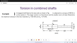 Torsion in shafts 19  Numerical problem Torsion in stepped shaftshaft in parallel [upl. by Itra164]