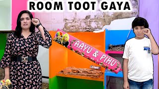 ROOM TOOT GAYA  New room makeover  Aayu Pihu ka New Room  Aayu and Pihu Show [upl. by Alamap]