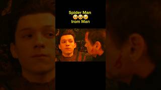 iron man and spider man tearful scene 😢🥹 shorts viralshorts trendingshorts ₹ironman spiderman [upl. by Yrod]