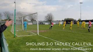 Kevin Brewster scores for Sholing [upl. by Oinolopa552]