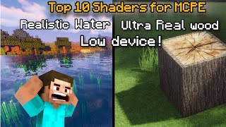 Top 10 Shaders for minecraft pocket edition [upl. by Mikah]