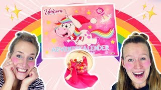 Einhorn ADVENTSKALENDER LOTTERIE Challenge NINA VS KATHI Wer öffnet die besten Türen Craze Unicorn [upl. by Judie]