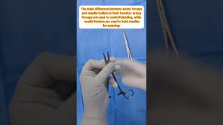 Difference bw artery forceps ana needle holderbscnursing aiimsnursing medicalsurgicalnursing [upl. by Anaud]