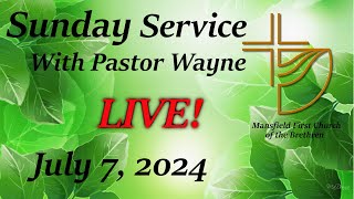 Mansfield First Church of the Brethren LIVE Sunday Service [upl. by Rosmunda]