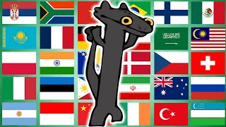 Toothless Dancing in different countries [upl. by Chien]