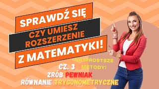 Równania trygonometryczne🤩  Powtórka do matury z matematyki Poziom Rozszerzony [upl. by Rianon]