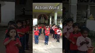 Action Words by Nursery Class Students children activity dance school English [upl. by Swaine]