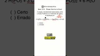 Balanceamento químico sacana química enem educação ensino [upl. by Lazor]