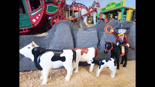 Western Playmobil TOWNHILL a small town in amazing Far West [upl. by Irac]