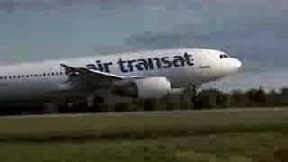 Air Transat A310 landing fredericton airport [upl. by Ailes]