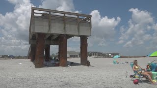 Sand under the St Augustine Beach pier instead of water Heres why [upl. by Anikas]