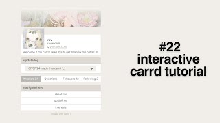 interactive carrd tutorial 22 [upl. by Fleur]