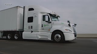 Autonomous truck company completes first nohuman road test [upl. by Notyalc]