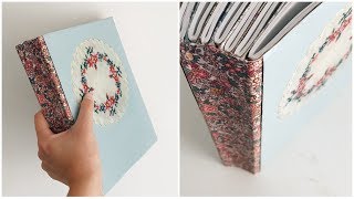 How to make an easy no sew journal  step by step tutorial  DIY [upl. by Sheree]