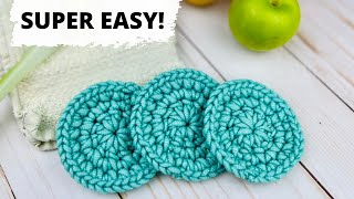 Round Crochet Scrubby Pattern  Easy amp Free Kitchen Scrubbie Crochet Pattern [upl. by Octavie613]