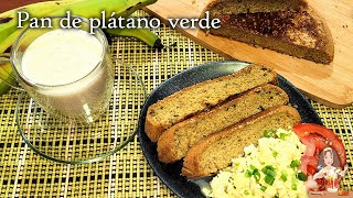 🚫Sin gluten 🍞 PAN DE PLÁTANO VERDE DESAYUNO 🍞🍵COMPLETO😘👌 [upl. by Suvart]