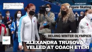 Russian figure skater ALEXANDRA TRUSOVA yelled at Coach ETERI [upl. by Eniamret539]