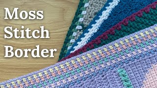 Transform Your Blanket with a Stylish Moss Stitch Border [upl. by Nosnirb]