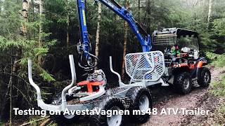 AvestaVagnen ms48 med Timmerklippen Nisula 155E i Gallring Slyröjning [upl. by Edyaj131]