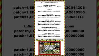 GTA  San Andreas v30 US  PNACH CODE [upl. by Alleen]