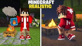 🤔Can We Really Make Minecraft PE Look Like Real Life🤯 [upl. by Colvert]