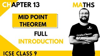 mid point theorem icse 9  full introduction  full exercise solved [upl. by Aillicirp]