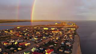 KOTZEBUE  AERIAL DRONE VIEW OF KOTZEBUE ALASKA [upl. by Morgana804]