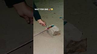 TEDHA ROCKET JALA DIYA 🚀diwalispecial experiment firecracker rocket funnypataka patakatesting [upl. by Leay540]