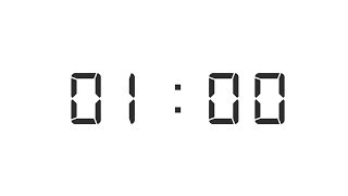 Silent 1 minute countdown timer  with ending sound [upl. by Nnaycnan247]