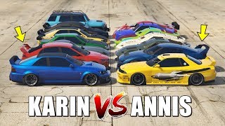 GTA 5 ONLINE  KARIN VS ANNIS WHICH IS FASTEST [upl. by Garrison891]