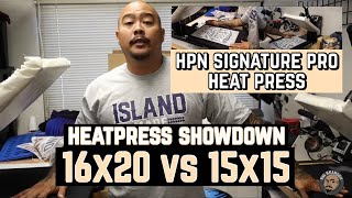 HEAT PRESS  16x20 vs 15x15 [upl. by Sabian295]