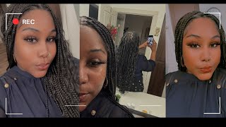 AMAZON WIG REVIEW  BOHO HAIR STYLE  BOHO BRAIDS WITH CURLY ENDS  GRWM ASMR WIG TRY ON HAUL [upl. by Assirrem]