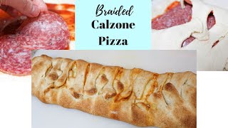 How to make an easy Braided CALZONE PIZZA with Pillsbury Pizza dough [upl. by Assilat]