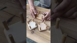 Making a ChairShaped Phone Stand out of Wood woodworking wood 木工 diy woodwork phone shorts [upl. by Yeslaehc]