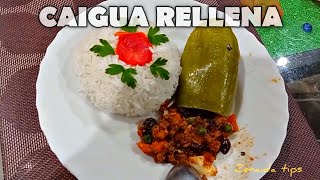 Cómo Preparar Caigua Rellena Receta peruana [upl. by Karilynn]