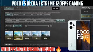 Poco F5 Pubg BGMI 120FPS Gaming With FPS Meter [upl. by Perkins916]