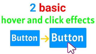 2 basic hover and click effects in css beginners [upl. by Olodort]