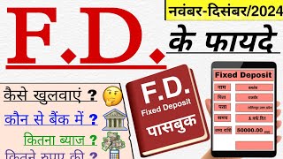 FD kaise karen fixed deposit 2024best bank for fdFD interest FD calculate [upl. by Nner]