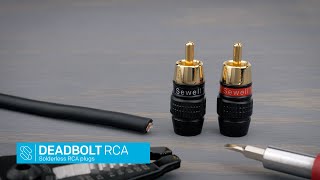 How to make an RCA interconnect cable with Deadbolt RCA solderless Plugs [upl. by Terence]