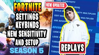 FaZe Replays New Fortnite Settings keybinds New Sensitivity and Setup Chapter 2 Season 5 [upl. by Gabie728]