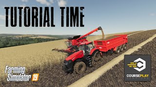 Courseplay 6 Tutorial  Empty Combine and Offload  Farming Simulator 19 [upl. by Eartnoed]