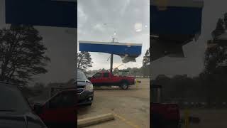 Gas Station Canopy Goes Flying as Tornado Strikes [upl. by Pazit]