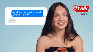 Maddie Ziegler Texts Her Fans  Etalk [upl. by Netsrak]