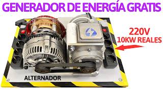 Generador de Energía Infinita con un Alternador de Coche  Liberty Engine 40 [upl. by Vasiliki411]